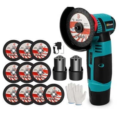 800W Akku Winkelschleifer 12V Trennschleifer Schleifmaschine Flex Mit 2Batterien - Bild 1 von 4