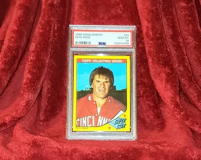 PETE ROSE 1986 WOOLWORTH #29 TOPPS COLLECTOR'S SERIES PSA 10 🔥 REDS SUPER STAR - Image 1 of 2