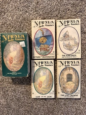Rare Vintage C.S. Lewis Narnia Solo Games 4 Book Boxed Set - Image 1 of 4