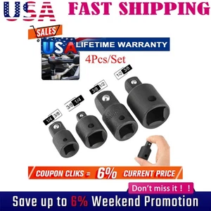 1 Set 3/8" to 1/4" 1/2 inch Drive Ratchet SOCKET ADAPTER REDUCER Air Impact USA! - Picture 1 of 16