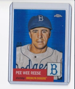 PEE WEE REESE 2022 TOPPS CHROME BLUE PRIZM REFRACTOR PARALLEL-SHIPS FREE - Picture 1 of 22