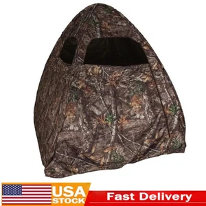Portable Realtree Edge 1 Person Ground Blind Water Repellant Lightweight Tent US - Picture 1 of 5