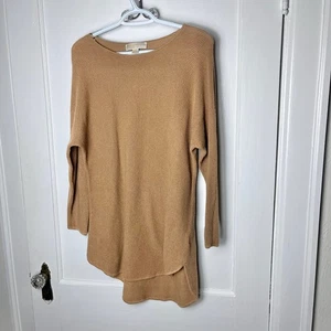 Michael Kors Longpullover camelbraun Rippstrick U-Boot-Ausschnitt Damen Large - Bild 1 von 7