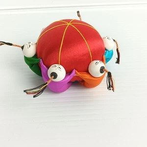 Pin Cushion Chinese Silk Sewing Accessories Vintage Multicolour 3 inch - Bild 1 von 5