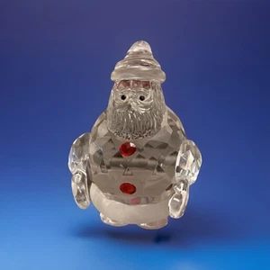 Heavy Crystal Decorative Santa Christmas Figure Original Box  Highly Reflective - Picture 1 of 4