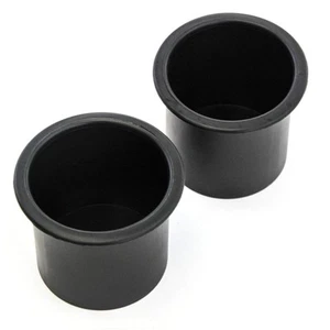2 Cup Holders Plastic Recessed Insert for Boat RV Car Truck Sofa Game Table a... - Picture 1 of 6