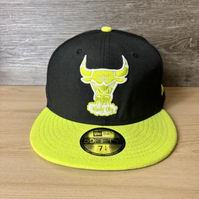Gorra ajustada Chicago Bulls para hombre 7 1/4 negra NBA baloncesto 59FIFTY New Era Foto 1 de 4