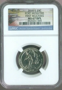2016-S Fort Moultrie Quarter NGC MS67 DPL Quality - Picture 1 of 2