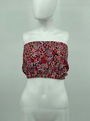 Topshop Top Floral Strapless Crop Women Sz 8 NEW NWT N199 - Image 1 of 3