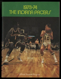 1973-74 INDIANA PACERS PROGRAM~PRISTINE~ABA BASKETBALL~OSCAR ROBERTSON COVER - Picture 1 of 2