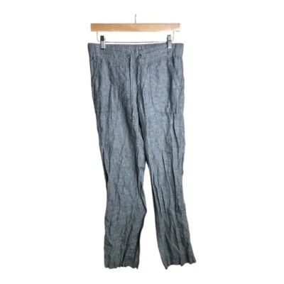 Athleta Women's Blue Retreat Linen Pants Wide Leg Size 4 - Image 1 of 4