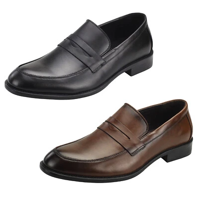 DVINA Herren Slipper Business Schuhe Leder-Optik Loafer Halbschuhe Slip-On Neu 70458