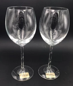 Studio Nova Wine glasses Fine Crystal Braid pattern Cut Twist stem Bordeaux - Picture 1 of 8