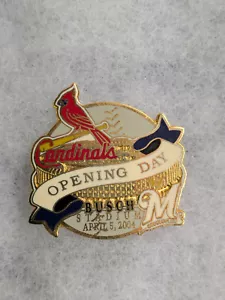 2004 ST. LOUIS CARDINALS VS. MILWAUKEE BREWERS OPENING DAY PIN - Picture 1 of 1