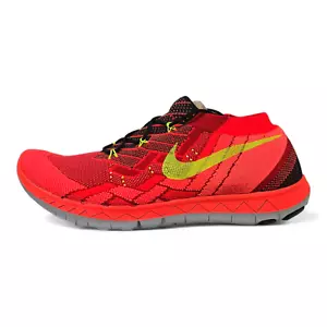 Nike Free 3.0 Flyknit "Black-Bright Crimson" Scarpe da Ginnastica Running (718418 006) - Foto 1 di 9