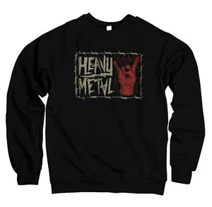 Herren Pullover Sweater Heavy Metal Pommesgabel Rock Musik Fan HM21720SW - Picture 1 of 1