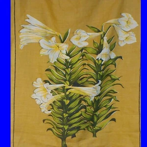Easter Lilly Linen Tea Towel by Ulster Vintage - Picture 1 of 2