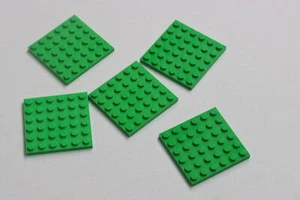 LEGO® Bright Green Plate Plate 6 x 6 [5 Pieces] ID 3958 [Used condition] - Picture 1 of 4