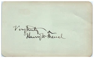 Autografo d'autore Henry Willard francese (1864-1915) lancia di Kanana Arabia A4 - Foto 1 di 2