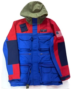 POLO RALPH LAUREN SPORT UTILITY 2 LAYER JACKET WATERPROOF HI-TECH SIZE MEDIUM - Picture 1 of 6