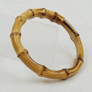 Bracciale stile bambù gioielli moda braccialetto naturale etnico hippie bohemien 8" - Foto 1 di 4