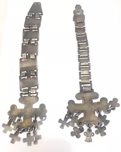 Rare Old Mapuche Chest Pendant Chilean Tribal Silver Cross Pectoral Antique - Picture 1 of 9