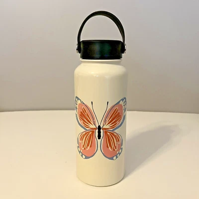 Botella de agua de acero inoxidable Kate Spade 33 OZ Garden Butterfly Foto 1 de 4