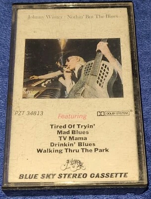Johnny Winter Nothin But The Blues Cassette Tape Blue Sky Stereo 1977 - Image 1 of 4