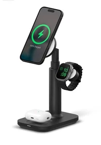 mophie 3-in-1 Wireless Charging Apple iPhone, AirPods & Watch, 15W Super-Fast - Zdjęcie 1 z 9