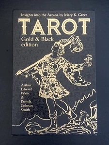 Gold und Schwarz Waite Smith Tarot Karten Deck Komplett Wicca Mystic Intuitiv - Bild 1 von 21