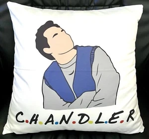 FRIENDS TV Series Chandler Bing Cushion Cover Matthew Perry Gift Christmas - Picture 1 of 3
