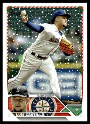 2023 Topps Holiday #H156 Luis Castillo - Image 1 of 2