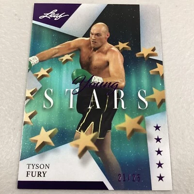 2021 Leaf Young Stars  Foil #21/25 Tyson Fury #YS-06 SSP - Image 1 of 2