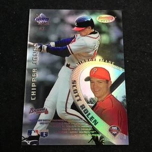 1996 Bowman's Best Mirror Image #3 Chipper Jones Scott Rolen Wade Boggs HOF - Picture 1 of 4