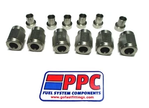 Acero Inoxidable 6 Pack 03 an Tuercas Tubo y Manguitos Tubo Freno Nitroso - Imagen 1 de 3