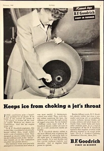 1949 B.F. Goodrich Electric Rubber Anti-Icing Aircraft Vintage Print Ad - Picture 1 of 6