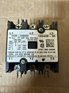 Tyco Electronics 3 Pole Contactor 3100-30Q808 Definite Purpose - Picture 1 of 1