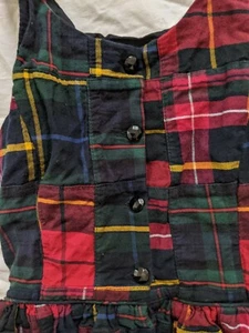 Ralph Lauren Polo Girls Sleeveless Plaid Patchwork Madras Holiday Dress Size 7/8 - Picture 1 of 7