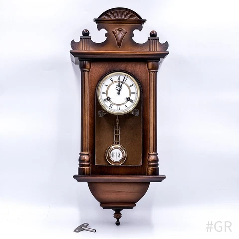 Hermle Wanduhr Regulator from Wood Made IN Germany 10 3/16x23 3/16in Cover