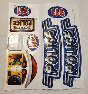 Little Tikes Cozy Coupe 30th Anniversary Police - SPARE PARTS - ONLY STICKERS - Picture 1 of 1