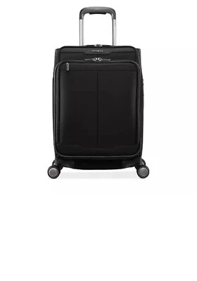 Samsonite Silhouette 17 Expandable Carry On Spinner Suitcase Black - Image 1 of 4
