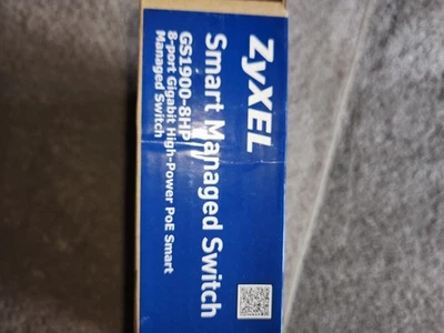 Zyxel GS1900-8HP 8 Port PoE Smart Managed Gigabit Ethernet Switch with PSU "NOS" - Image 1 of 4