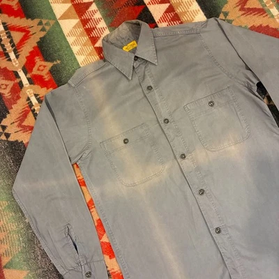 Camisa de trabajo vintage de sarga de algodón de los años 40 14 ropa de trabajo pequeña años 40 casi sin existencias años 50 Foto 1 de 4