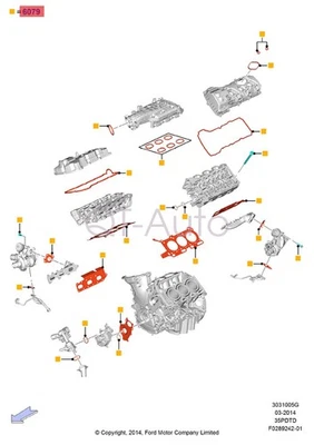 Engine Gasket Kit DL3Z6079B for 2015-2023 Ford 3.5T Transit 250 Transit 350 - Image 1 of 2