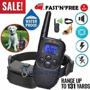 Collar De Choque Electrico Entrenamiento Para Perros mascota Con Control Remoto - Picture 1 of 18