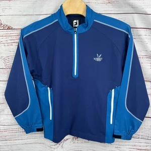 FootJoy Golf Pullover Rompevientos Chaqueta Para Hombre Grande Azul 1/4 Cremallera Whiskey Creek - Imagen 1 de 9
