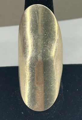 Большое овальное модернистское кольцо из стерлингового серебра 925 пробы Peter Stone PSCL размер 9,5 большого размера - Изображение 1 из 4