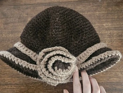 Hand Made Knitted Wool Beanie Hat - image 1 of 4