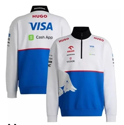 HUGO BOSS F1 Racing Visa Cash App Red Bull 1/4 Zip Sweatshirt Men's 2XL NWT - Image 1 of 4