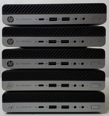 Lot of 5 HP EliteDesk 800 G5 Intel Core i5-9500 3.00GHz 16GB RAM NO HDD - Image 1 of 4